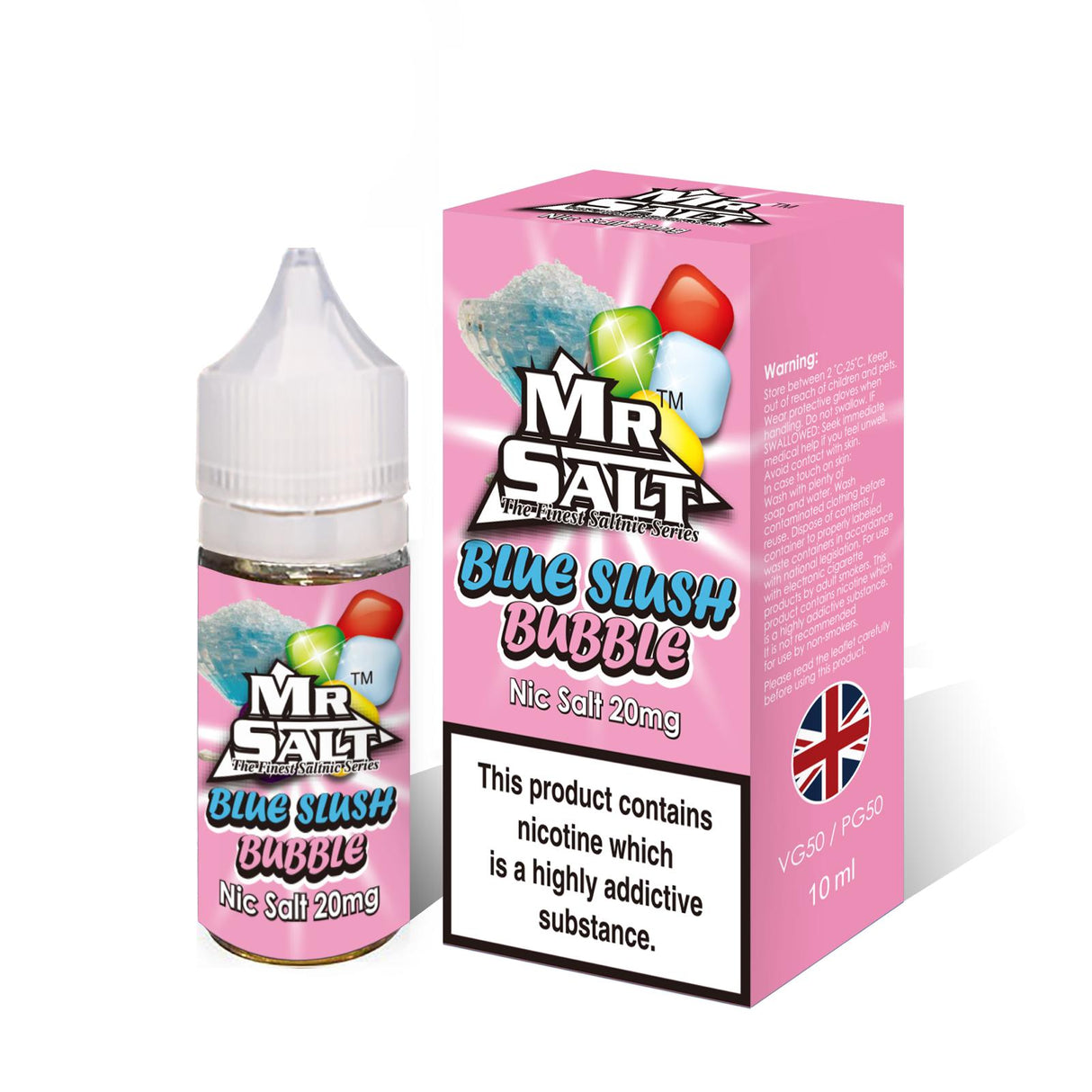 Mr Salt Blue Slush Bubble Nic Salt Vape Juice