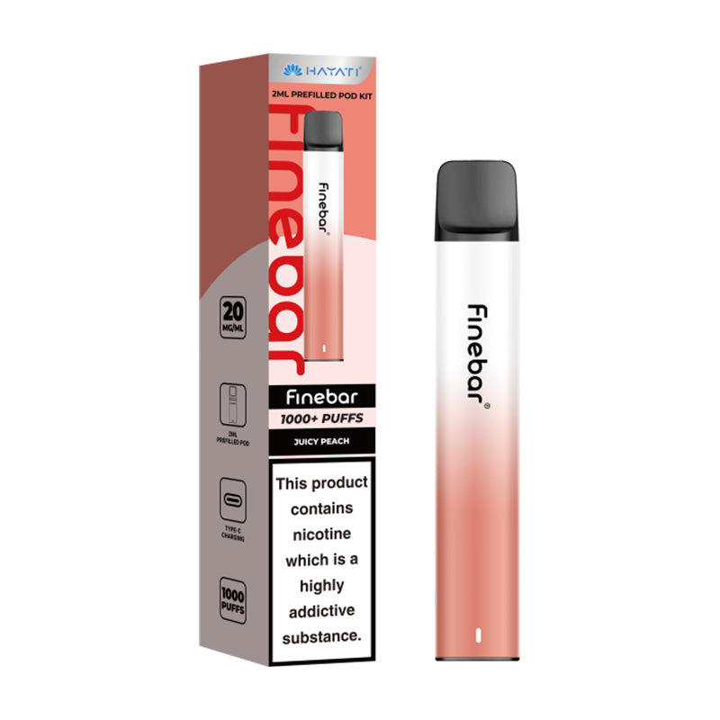 Juicy Peach Hayati Finebar Prefilled Pod Kit