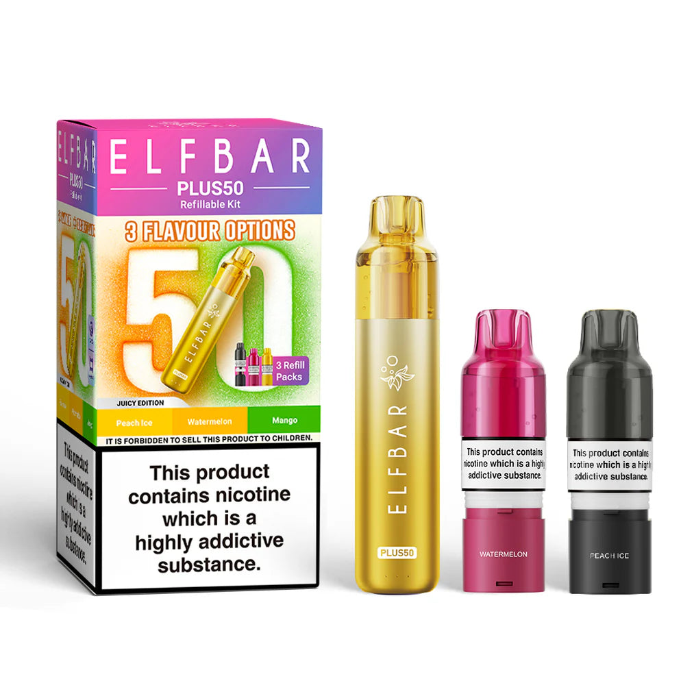 Juicy edtion Elf Bar Plus 50 Prefilled Pod Kit - Vape Coil