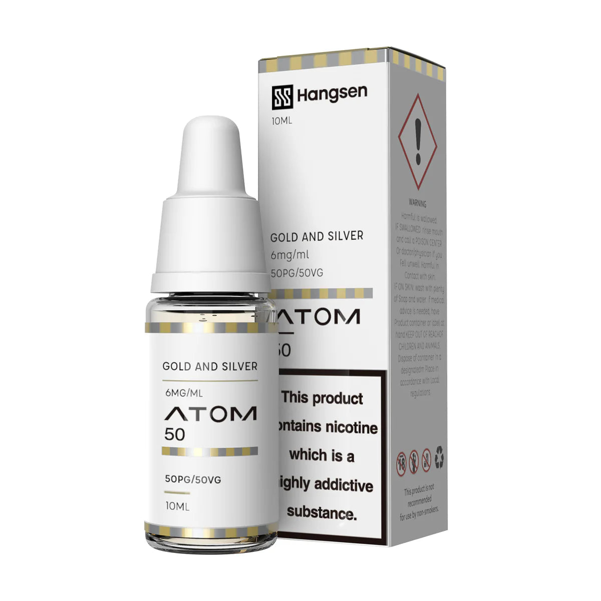 Hangsen 50/50 Gold & Silver 10ml Nic Salt Vape Juice