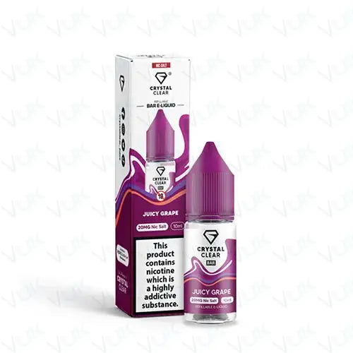 Crystal Clear Juicy Grape Nic Salt Vape Juice