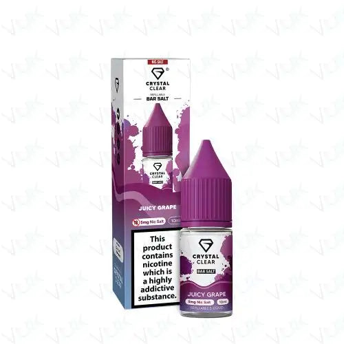 Crystal Clear Juicy Grape Nic Salt Vape Juice