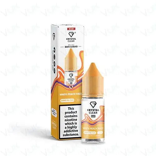 Crystal Clear White Peach Razz Nic Salt Vape Juice
