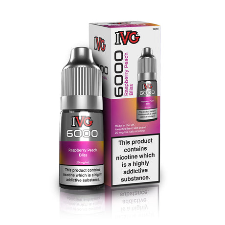 IVG 6000 Raspberry Peach Bliss Nic Salt Vape Juice