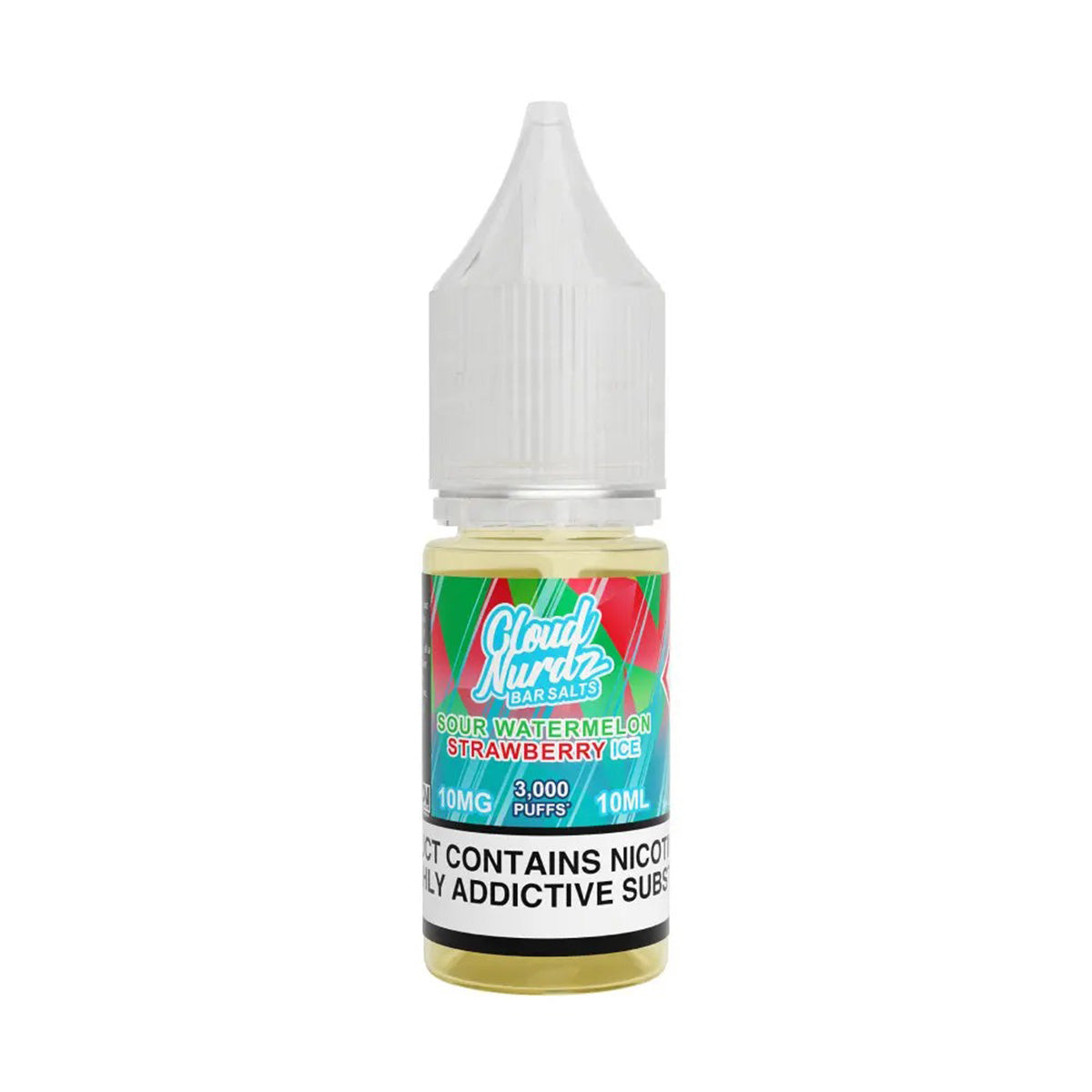 Cloud Nurdz Iced Sour Watermelon Strawberry Nic Salt Vape Juice