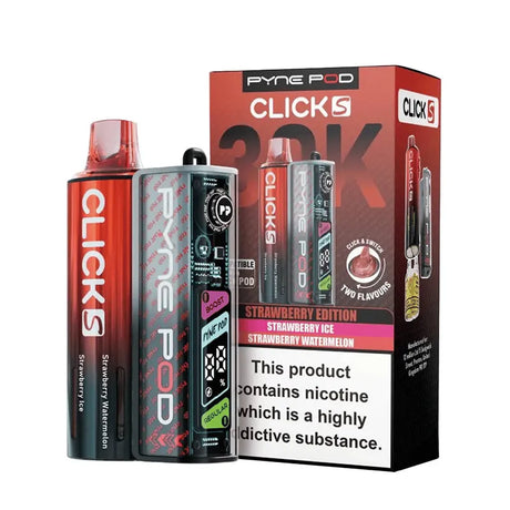 Strawberry Edition Pyne Pod Click S 30K Pod Kit