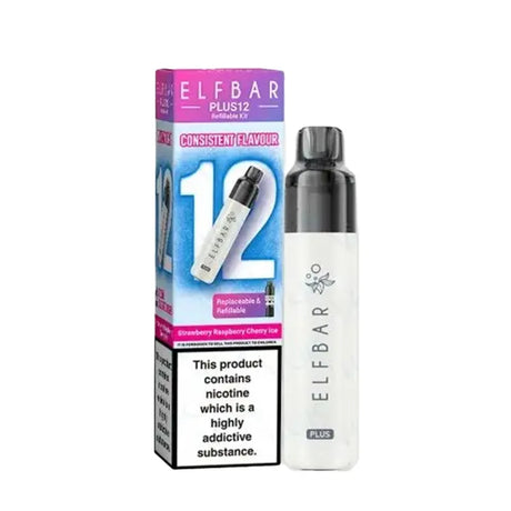 Strawberry Raspberry Cherry Ice Elf Bar Plus 12 Prefilled Pod Kit
