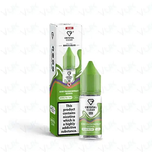 Crystal Clear Kiwi Passionfruit Guava Nic Salt Vape Juice
