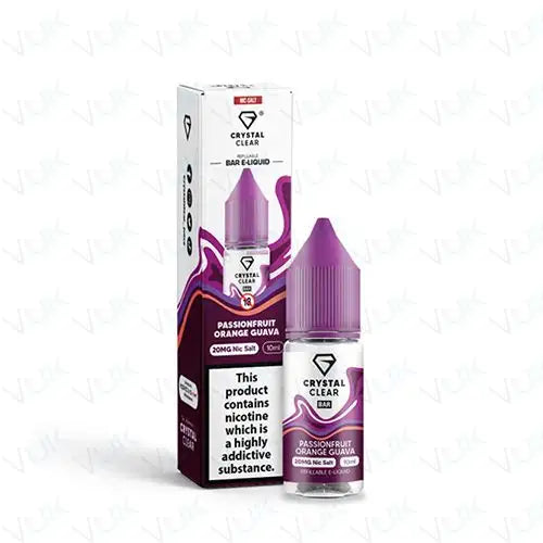 Crystal Clear Passionfruit Orange Guava Nic Salt Vape Juice